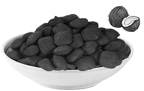 Coconut shell activated carbon briquettes
